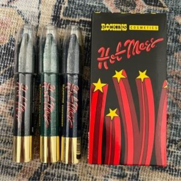 ROCKINS COSMETICS · HOT MESS THREESOME GLITTER GEL PENS FOR EYES - Picture 3 of 6